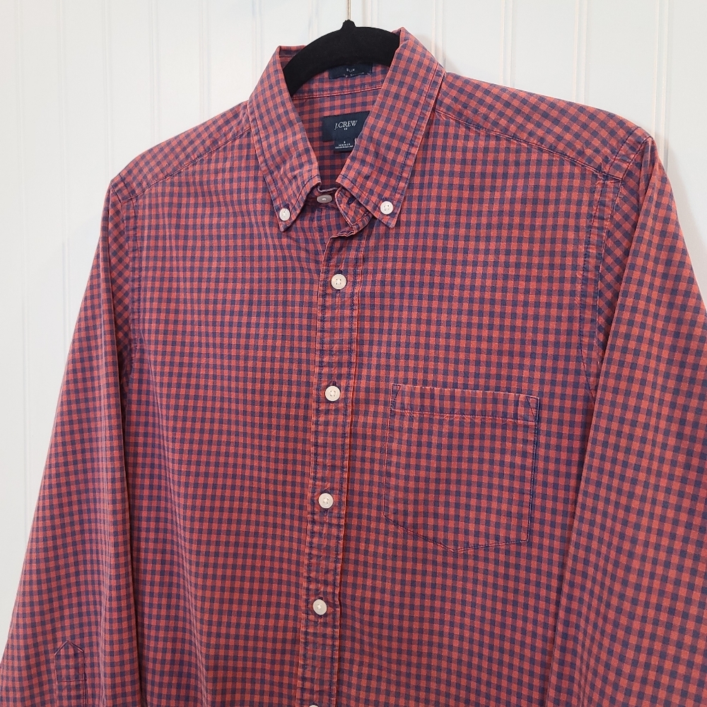 J. Crew gingham button down, S